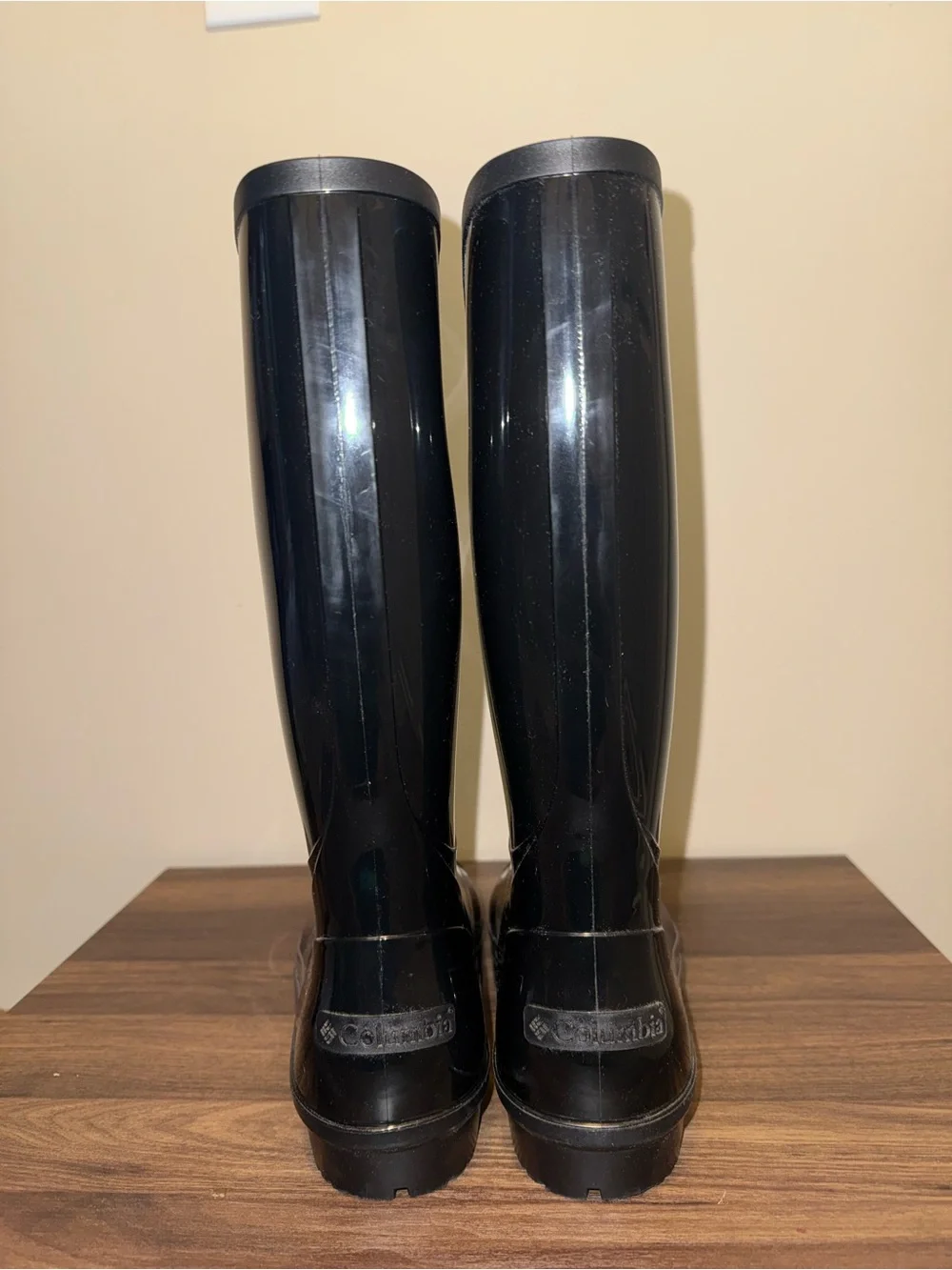 Columbia Black tall rain boots women’s size 10